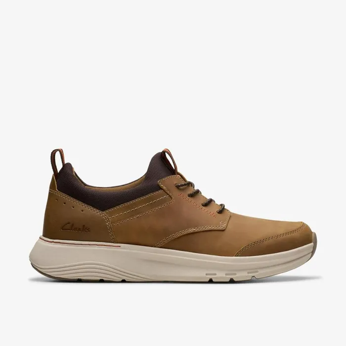 Clarks Trainers Motion Trek Ez Dark Tan Leather 8211 Men