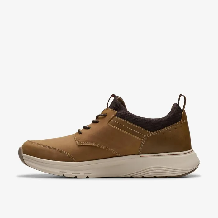 Clarks Trainers Motion Trek Ez Dark Tan Leather 8211 Men