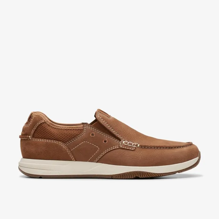 Clarks Trainers Sailview Step Loafer Light Tan Nubuck 8211 Men