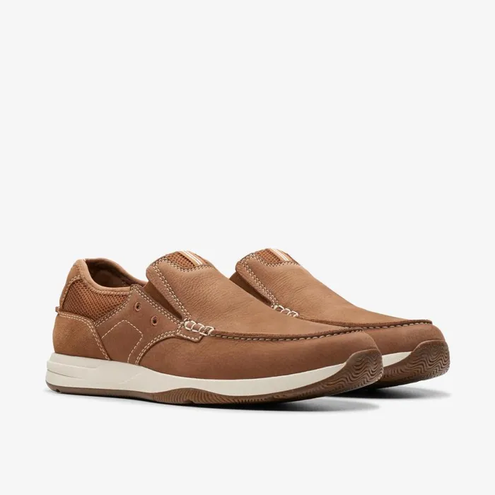 Clarks Trainers Sailview Step Loafer Light Tan Nubuck 8211 Men
