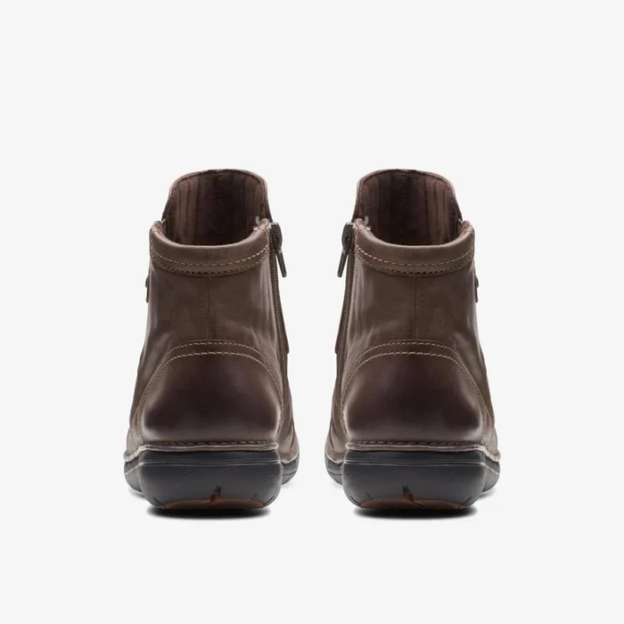 Clarks Wide Fit Boots Un Loop Top Dark Brown 8211 Women