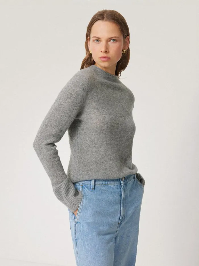 Cloud Cashmere Eldon Jumper Grey Women Jigsaw Knitwear and Cashmere