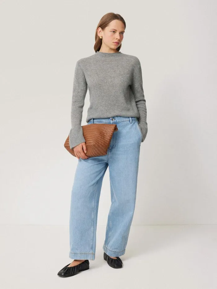 Cloud Cashmere Eldon Jumper Grey Women Jigsaw Knitwear and Cashmere