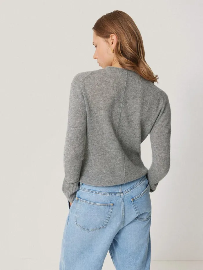 Cloud Cashmere Eldon Jumper Grey Women Jigsaw Knitwear and Cashmere