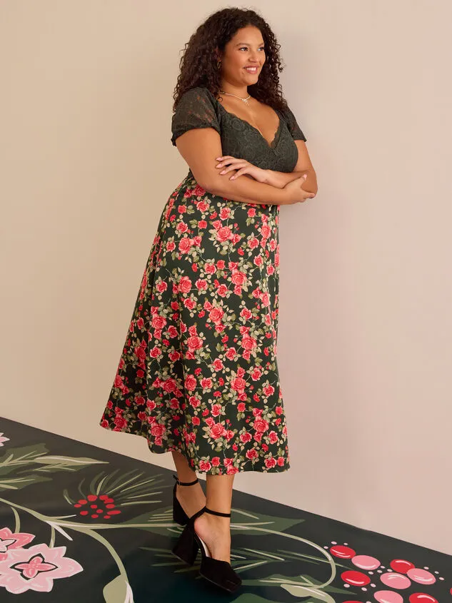Clydie Floral Dress Huntergreenmulti Women Altar039d State Dresses