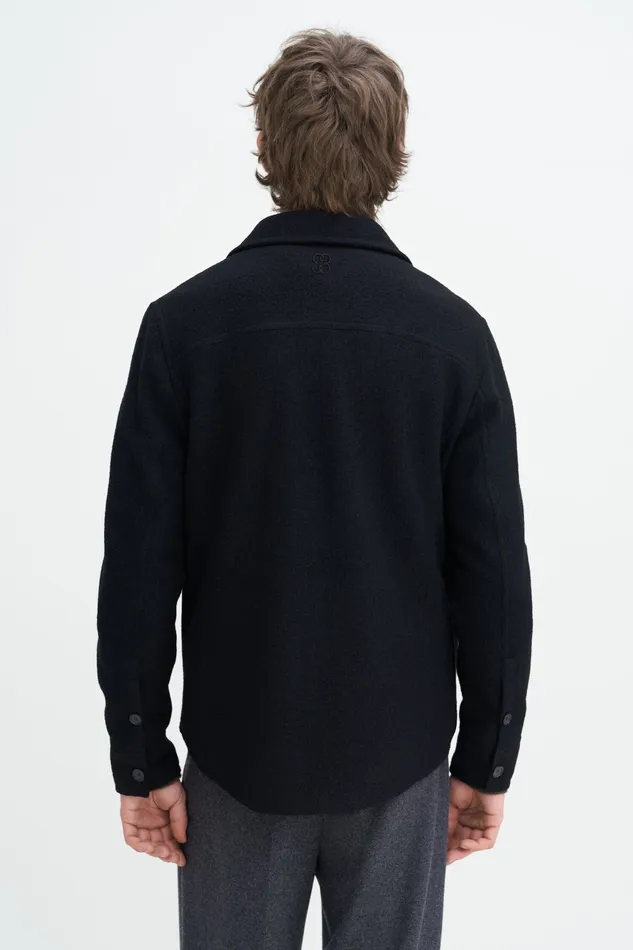 Coats and Jackets Boiled Wool Shirt Jacket Black 8211 filippak Men Coats and Jackets Boiled Wool Shirt Jacket Black 8211 filippak Men
