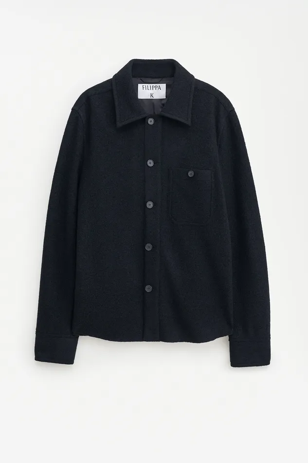 Coats and Jackets Boiled Wool Shirt Jacket Black 8211 filippak Men Coats and Jackets Boiled Wool Shirt Jacket Black 8211 filippak Men