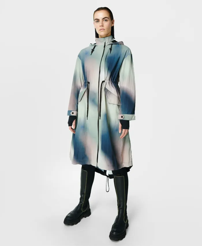 Coats and Jackets Jet Lightweight Coat Green Gradient Haze Print 8211 Sweaty Betty Women