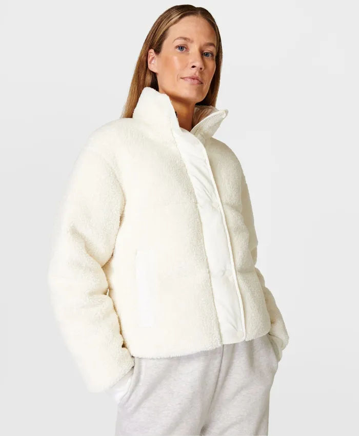 Coats and Jackets Women Frost Quilted Jacket Lily White Sweaty Betty
