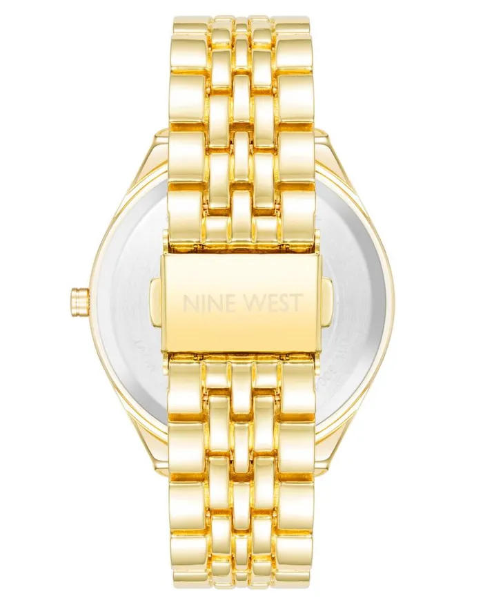 Coin Edge Bezel Watch Gold Women Nine West Straps Coin Edge Bezel Watch Gold Women Nine West Straps