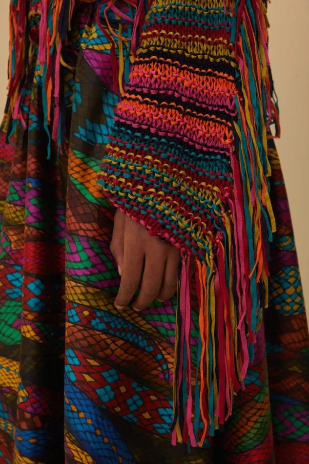Colorful Stripes Knit Sweater Women FARM Rio Sweaters and Sweatshirts