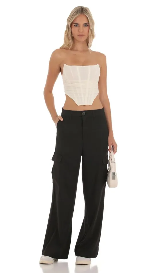 Corset Top Cream Women LUCY IN THE SKY Tops Corset Top Cream Women LUCY IN THE SKY Tops