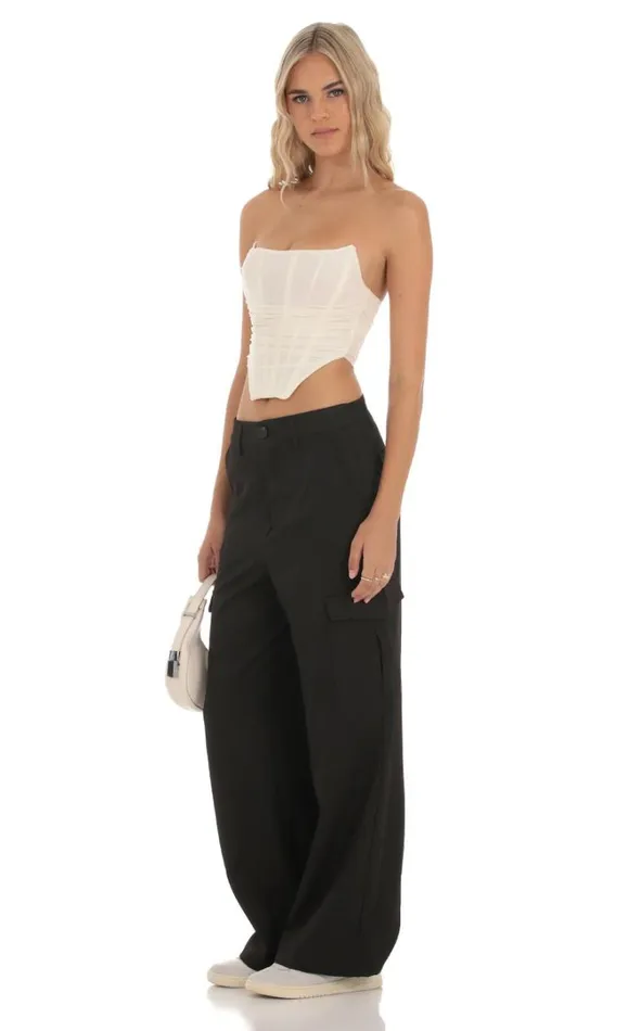 Corset Top Cream Women LUCY IN THE SKY Tops Corset Top Cream Women LUCY IN THE SKY Tops