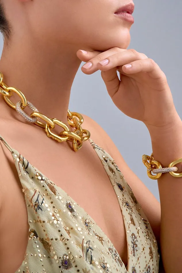 COSMIC CARTOUCHE BRACELET GOLD Gold WomensMens Camilla Jewellery