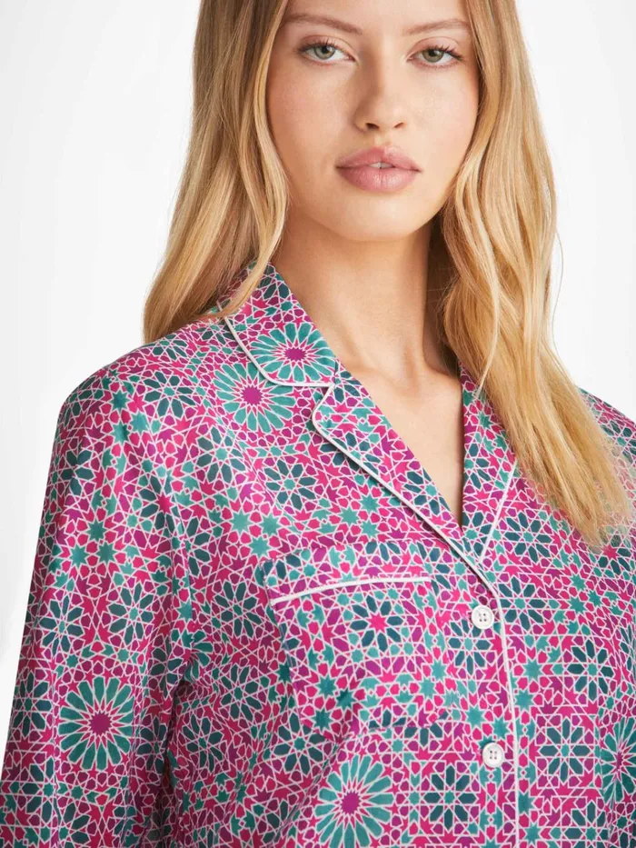 Cotton Pajamas Women Derek Rose Pajamas Ledbury 69 Cotton Batiste Pink