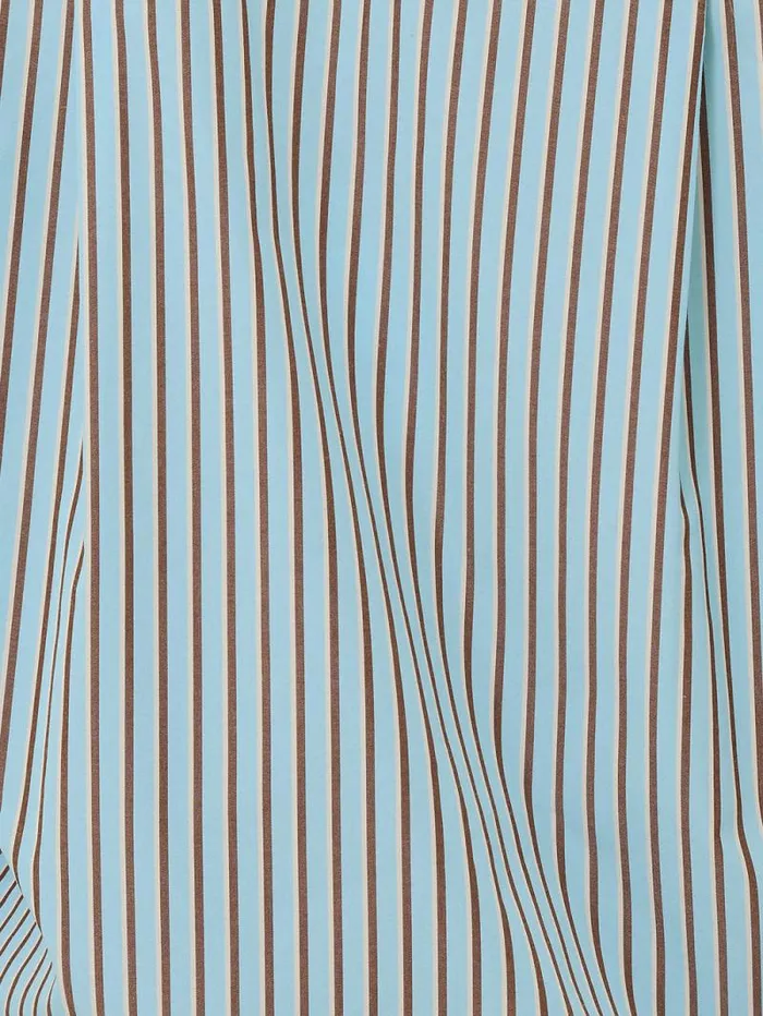 Cotton Stripe Shirt Blue Women Jigsaw Shirts and Tops