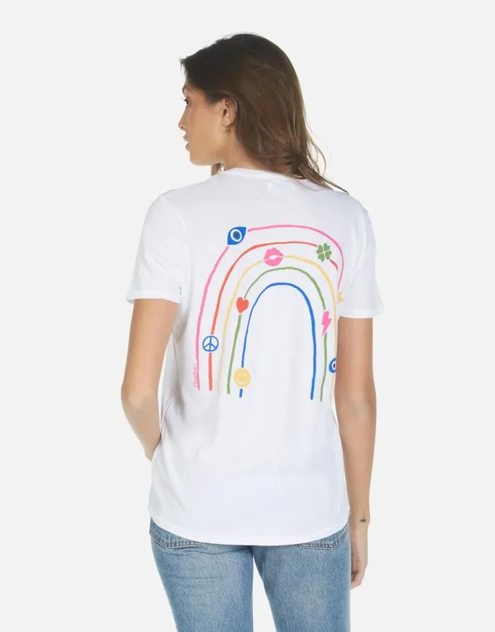 Croft Elements Rainbow White Women Lauren Moshi Short Sleeve