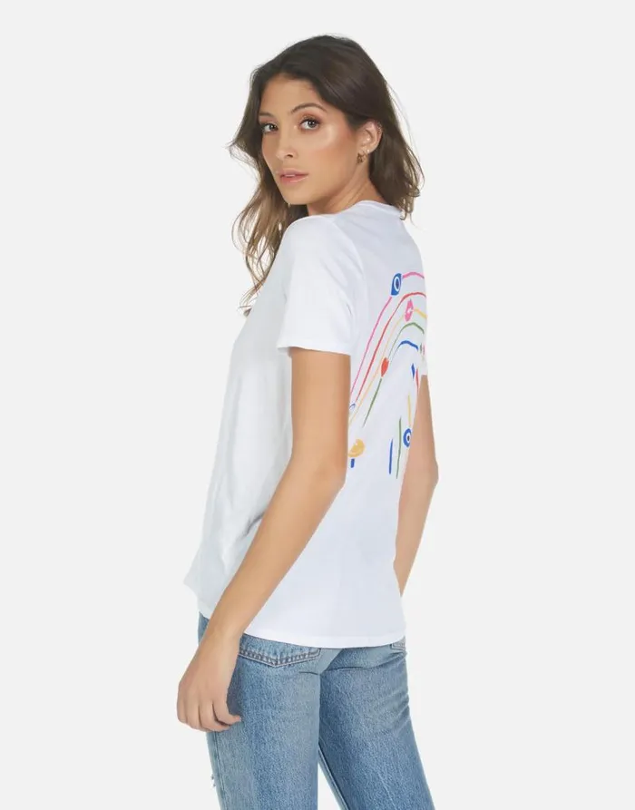 Croft Elements Rainbow White Women Lauren Moshi Short Sleeve