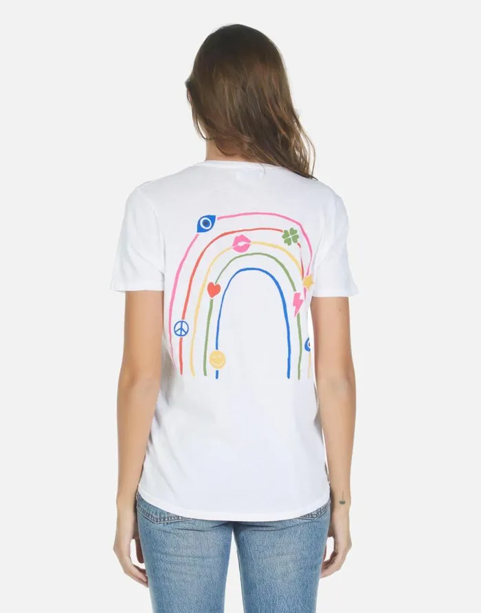 Croft Elements Rainbow White Women Lauren Moshi Short Sleeve