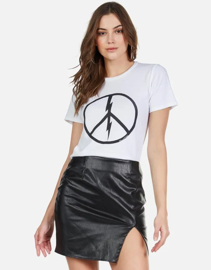 Croft Peace Lightning White Women Lauren Moshi Short Sleeve