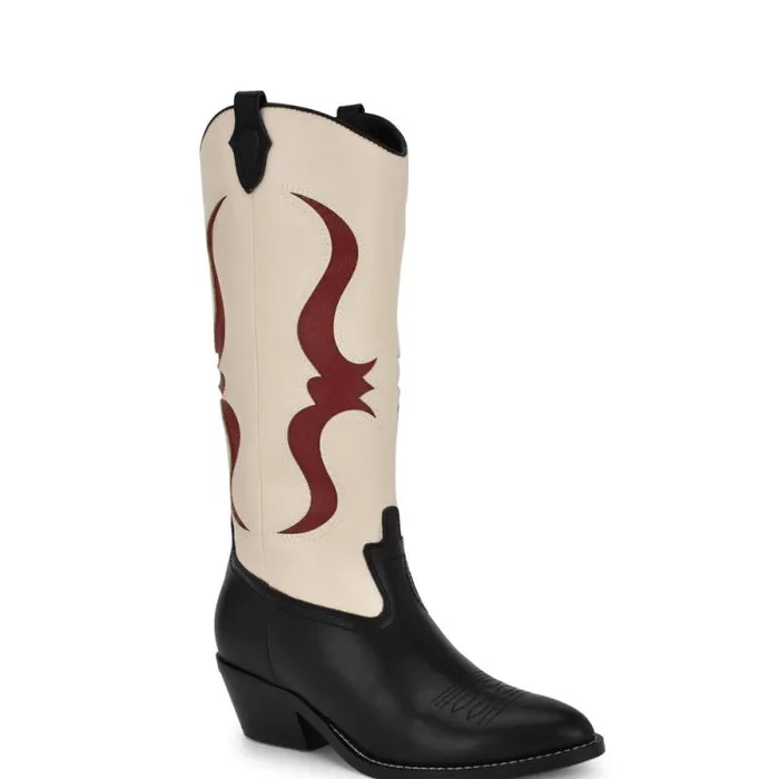 Cwyft Western Boots Blackwhite Women Nine West Boots and Booties Cwyft Western Boots Blackwhite Women Nine West Boots and Booties