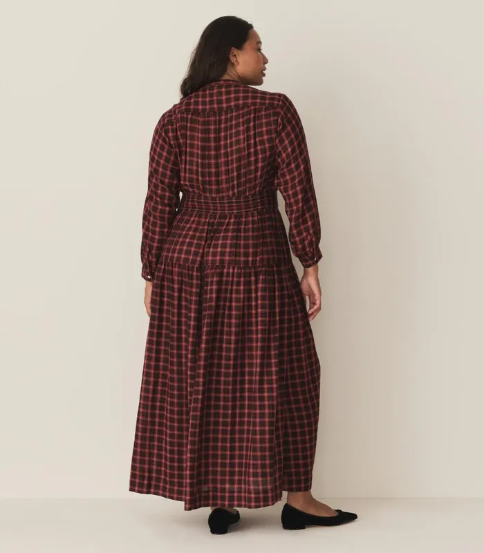 DEN Dresses Women Annika Dress Rouge Countryside Plaid DEN Dresses Women Annika Dress Rouge Countryside Plaid