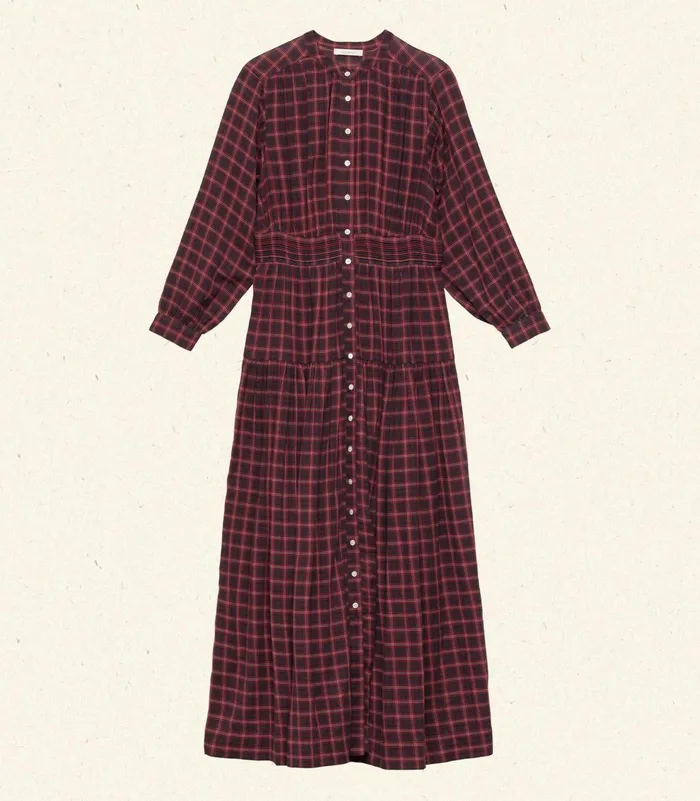DEN Dresses Women Annika Dress Rouge Countryside Plaid DEN Dresses Women Annika Dress Rouge Countryside Plaid