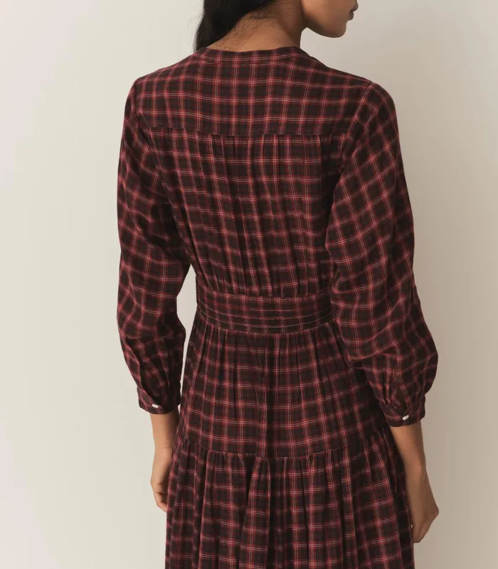 DEN Dresses Women Annika Dress Rouge Countryside Plaid DEN Dresses Women Annika Dress Rouge Countryside Plaid