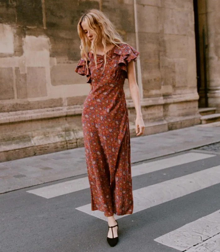 DEN Dresses Women Beatriz Dress Rouge Riviera Medallion DEN Dresses Women Beatriz Dress Rouge Riviera Medallion