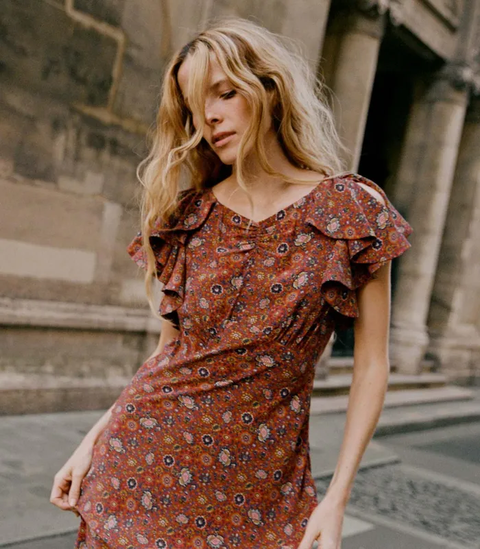 DEN Dresses Women Beatriz Dress Rouge Riviera Medallion DEN Dresses Women Beatriz Dress Rouge Riviera Medallion