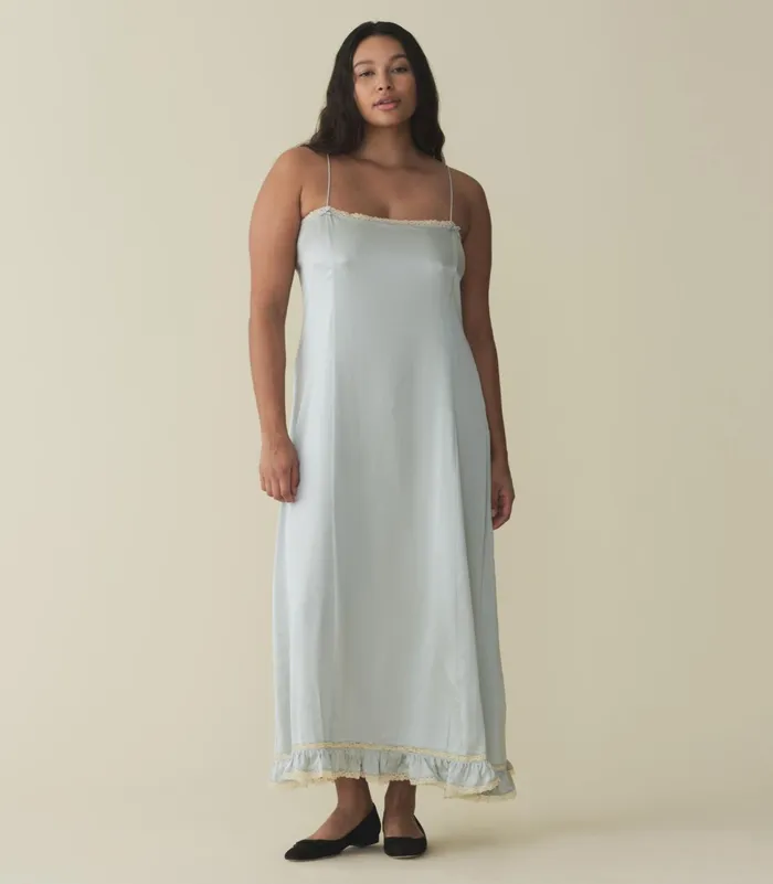 DEN Dresses Women Celano Dress Dusty Blue DEN Dresses Women Celano Dress Dusty Blue