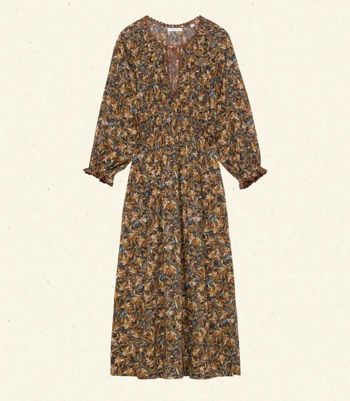 DEN Dresses Women Delfina Dress Noir Narcissus Floral DEN Dresses Women Delfina Dress Noir Narcissus Floral