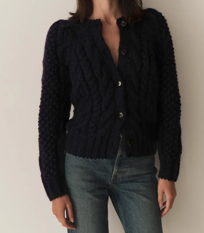 DEN Knitwear Women Channel Cardigan Navy