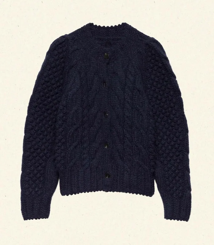 DEN Knitwear Women Channel Cardigan Navy DEN Knitwear Women Channel Cardigan Navy