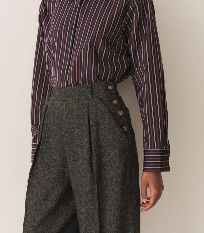 DEN Pants and Shorts Women Lawrence Pant Black Herringbone
