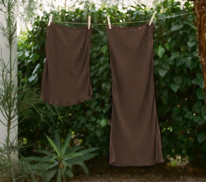 DEN Slips Women Mini Skirt Slip Umber