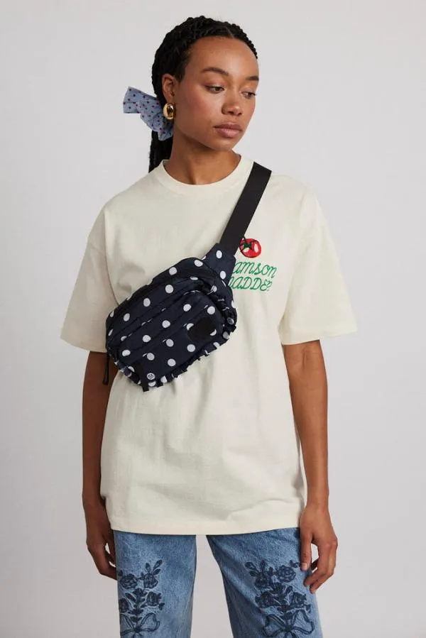 Damson Madder Bags Accessories Printed Spot Frill Front Cross Body Bag