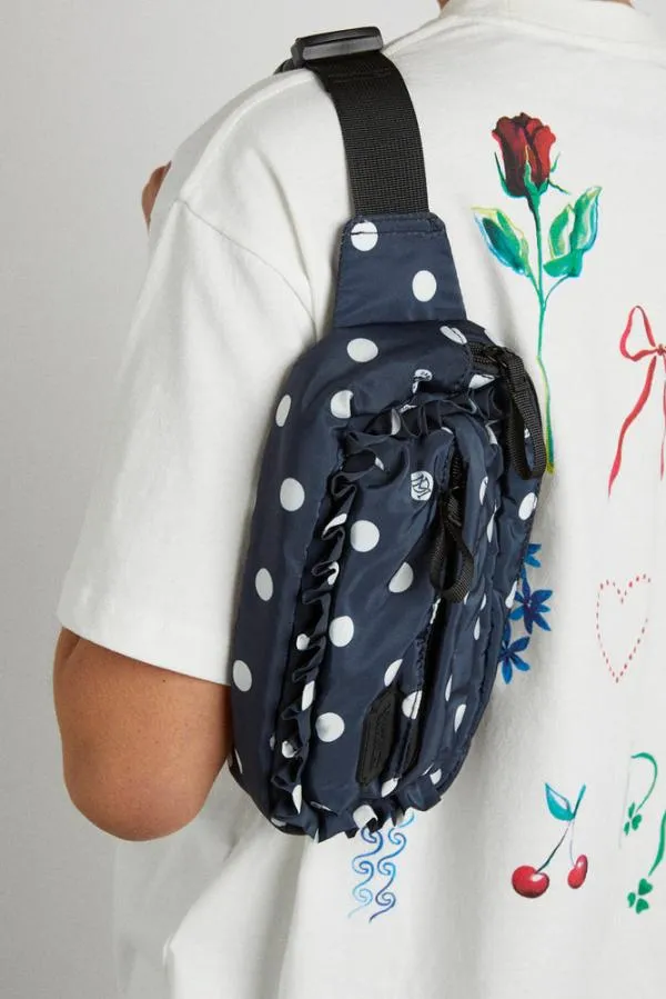 Damson Madder Bags Accessories Printed Spot Frill Front Cross Body Bag