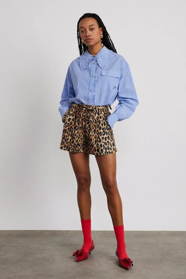 Damson Madder Coords Women Leopard Pull On Shorts