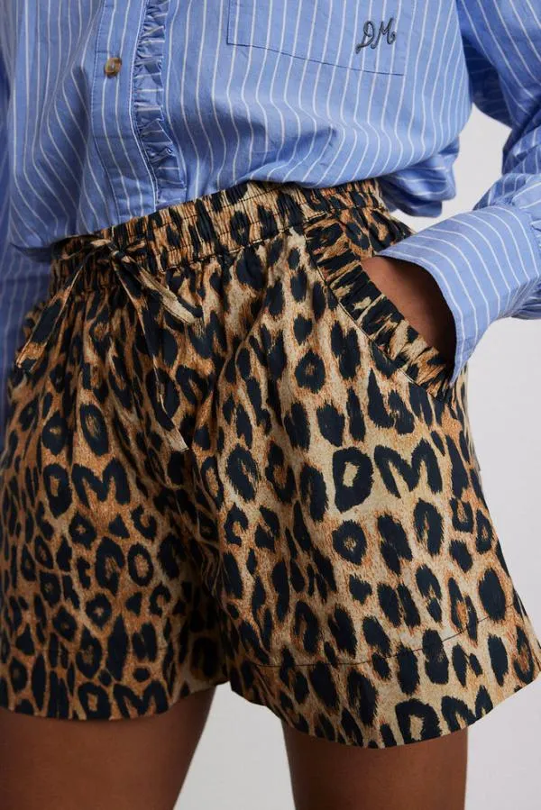 Damson Madder Coords Women Leopard Pull On Shorts