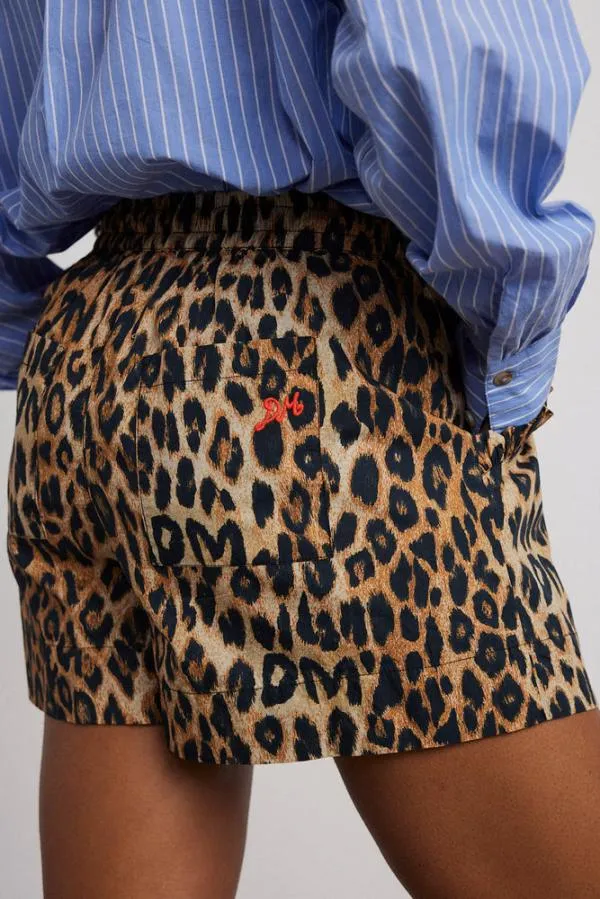 Damson Madder Coords Women Leopard Pull On Shorts