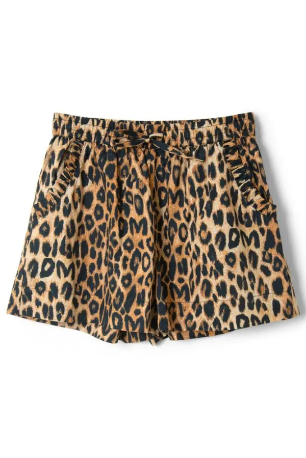 Damson Madder Coords Women Leopard Pull On Shorts