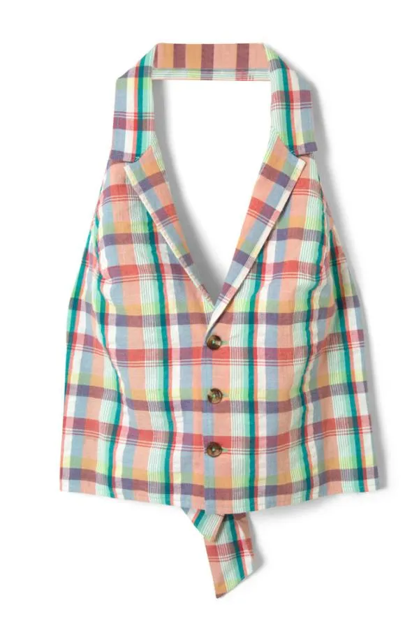 Damson Madder Coords Women Maya Waistcoat 8211 Picnic Check