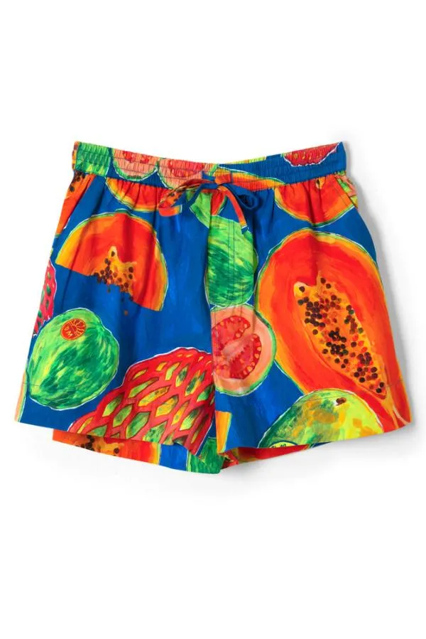 Damson Madder Coords Women Pull On Shorts 8211 Papaya Print