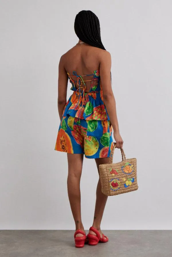 Damson Madder Coords Women Pull On Shorts 8211 Papaya Print