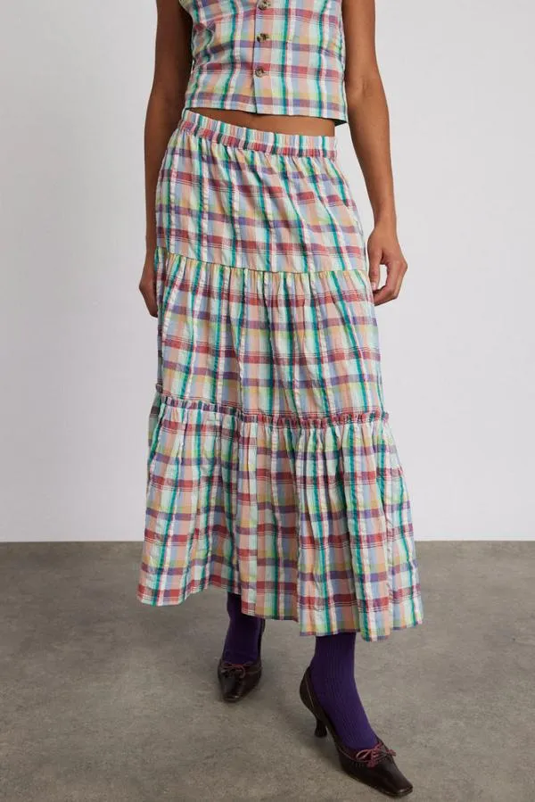 Damson Madder Coords Women Thea Midi Skirt 8211 Picnic Check