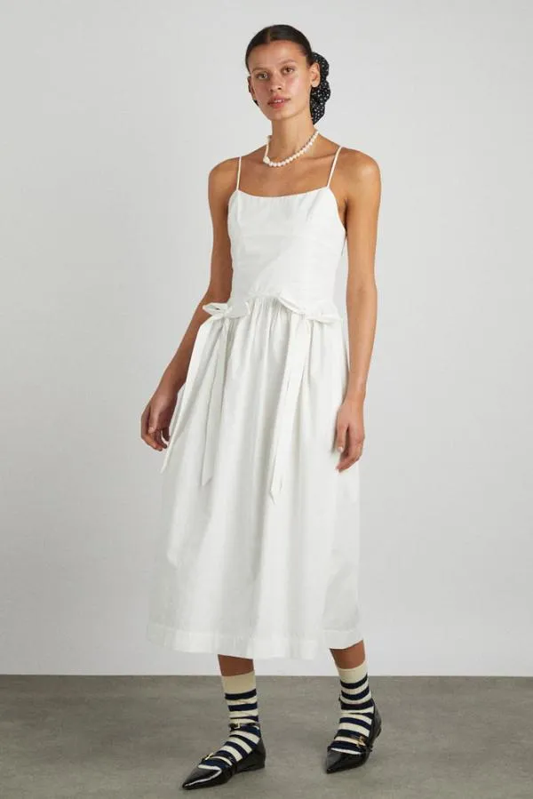 Damson Madder Dresses Women Penelope Apron Dress 8211 White