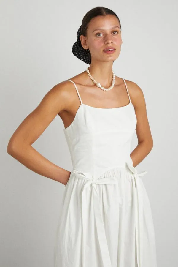 Damson Madder Dresses Women Penelope Apron Dress 8211 White