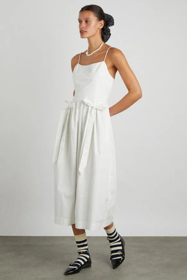 Damson Madder Dresses Women Penelope Apron Dress 8211 White