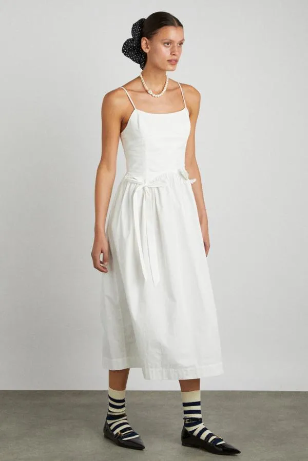 Damson Madder Dresses Women Penelope Apron Dress 8211 White